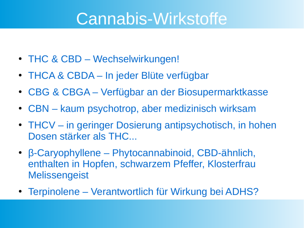 Vortrag: Cannabis als Medizin - Was man inzwischen weiß, was man wirklich wissen sollte